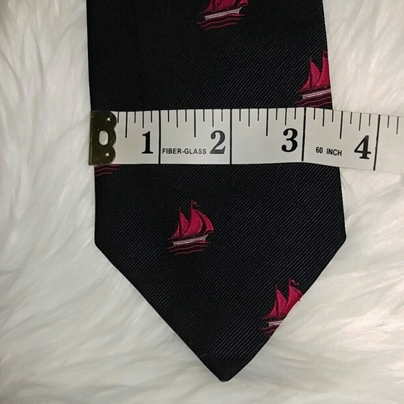 Vintage Clipper Ship Sail Boat Tie by Malden 55" - Picture 5 of 5
